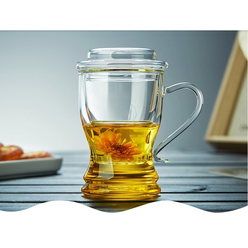 Ly thủy tinh có lõi lọc chịu nhiệt cao cấp size 300ml L006